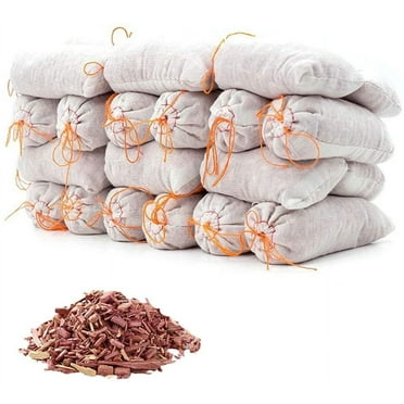 18 Pack Cedar Sachets Bags, Cedar Chips for Closets and Drawers, Cedar Blocks for Clothes Storage, Cedar Wood Closet