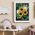 thumbnail image 3 of Cuadros Decorativos Kit de pintura de diamante girasol pared redonda completa de diamantes de imitación DQrwqpou Nuevos Originales, 3 of 8