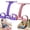 Pink+Purple, variant on Pedal Resistance Bands with Handles, Upgraded 8-Tube Multifunction Elastic Yoga Band, 3-in-1 Home Fitness Stretch Strap with Foot Holders for Abs, Legs, Core and Full Body Toning