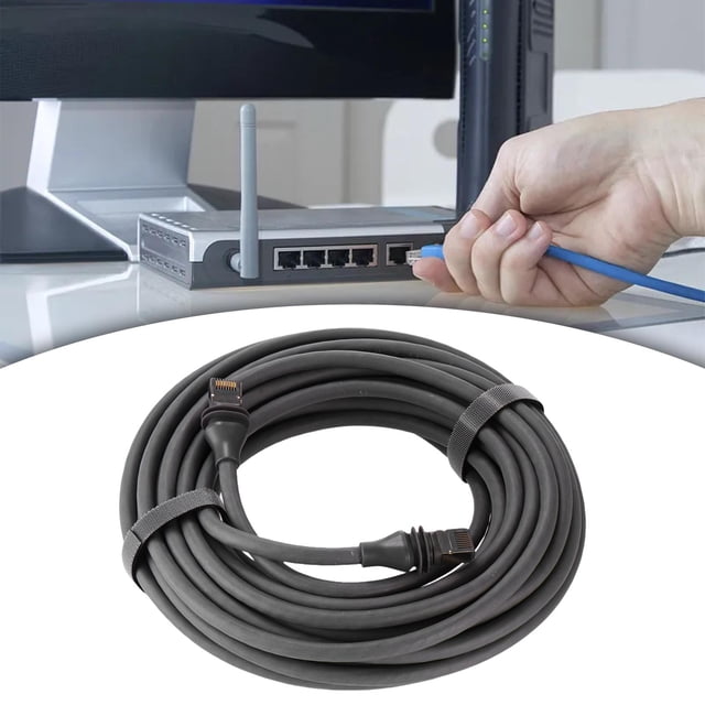 Cable de ethernet,Cable Gen 3 1200 Mbps resistente al agua,Cable Ethernet Transmisiones de datos estables Sin demoras,Reemplazo Fácil de instalar práctico,Accesorios Resistente al desgaste 9m