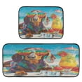 thumbnail image 4 of Wobogo Summer Dachshund Kitchen Carpet Set of 2 Absorbent and Stain Resistant Non-slip Star Rubber Backing, 4 of 7
