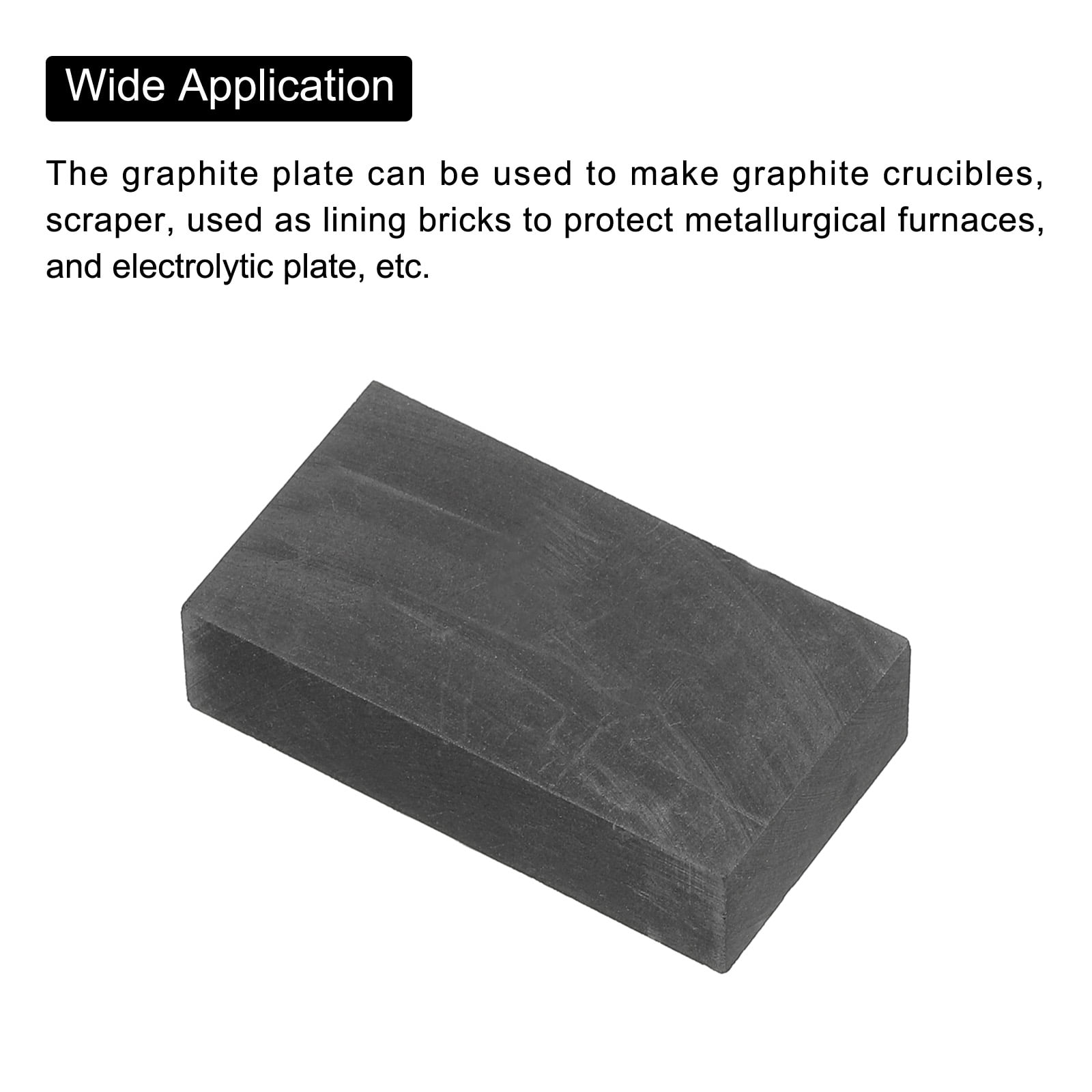 5x Plaque Graphite 100x25x5mm - Lingot Rectangulaire Haute Pureté Pour Fusion, Moulage, Électrolyse, Électroplacage
