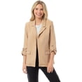 thumbnail image 5 of MixMatchy Women's Roll Up Sleeve Buttonless Stretchy Open Blazer, 5 of 7