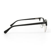 True Religion Mens T008 Browline Prescription Eyeglasses with Case, Black
