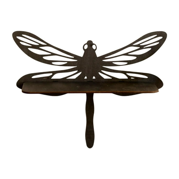 kowaku Dragonfly Corner Shelf Wall Organizer Ornament Decoration Storage Rack Wood Shelves for Dorm Kitchen and Living Room