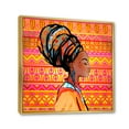 thumbnail image 3 of Designart 'Portrait of African American Woman With Turban I' Modern Framed Canvas Wall Art Print, 3 of 5