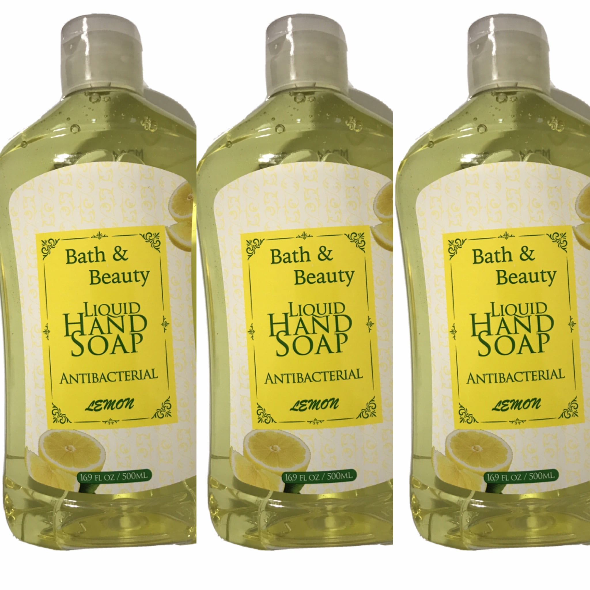 3 Bath & Beauty Antibacterial Liquid Hand Soap Lemon or Lavender or