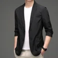 thumbnail image 2 of Traje de ocio para hombre, ropa de protección solar transpirable fina, abrigo de traje pequeño de moda, primavera y verano, 2 of 5