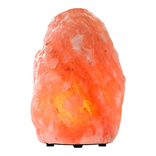 Stylish Wood Base with On and Off Switch/Dimmer Himalayan Natural Rock Salt Lamp 5-7 Lbs Bulb with 6-8 Inches UL Electric Corded Hymalain Pink Salt Crystal Lamps