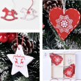 thumbnail image 5 of Christmas Decorative Hanging Ornaments, Wooden Christmas Tree Ornaments Xmas Hanging Pendant Crafts Holiday Decor with Strings, Pack of 12, 5 of 5