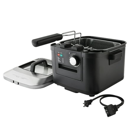 Mainstays 4L Deep Fryer, Stainless Steel Lid, Electric, New Model MS8400778514-2