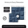 thumbnail image 2 of 19.7"x19.7" Cubicle Decorative 3D Wall Panel, 3D PVC Wall Panels, Electric Blue Color (Set of 12), 2 of 5