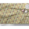 thumbnail image 3 of Soimoi Poly Georgette Fabric Leaves,Floral & Squirrel Animal Decor Fabric Printed Yard 42 Inch Wide, 3 of 3