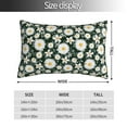 thumbnail image 4 of Disketp Pillow Covers White Daisies And Bee Pattern Throw Pillow Case Cushion Covers,Cushion For Bedroom,Couch,Home-16"X24", 4 of 8