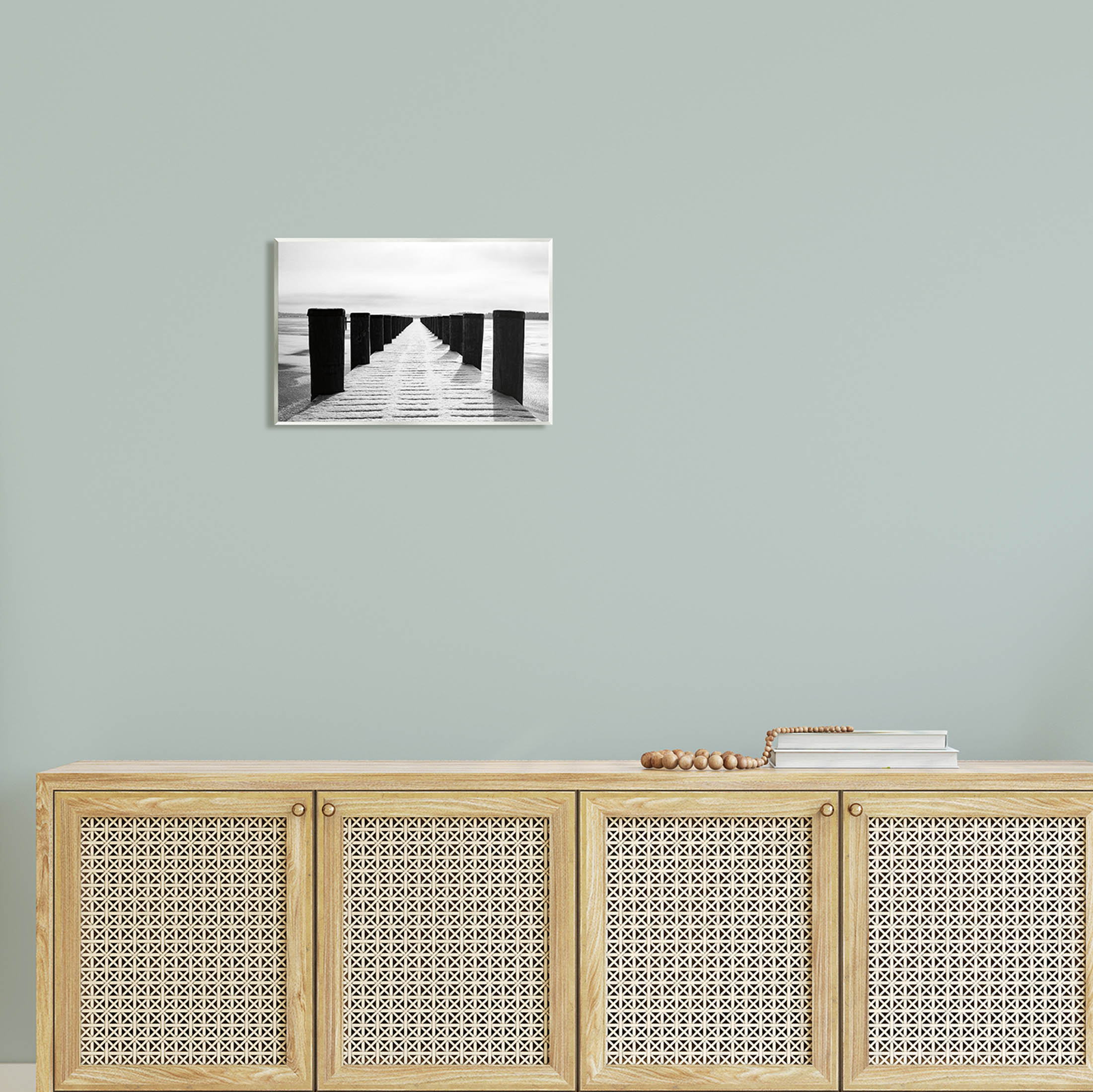 Stupell Industries Winter Dock Snowy Beach Photograph Unframed Art Print Wall Art, Design by Aledanda