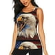 thumbnail image 1 of Fotbe Eagle With USA Flags Blusas Sin Mangas para Mujer – Estilo Casual, Corte Suelto, Slim-Fit, Cuello Redondo Deportivo, Tops de Verano para Gimnasio y Yoga-Large, 1 of 7