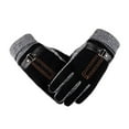 thumbnail image 1 of Sonducket 1 par de guantes cálidos para hombres y mujeres, senderismo, viajes, esquí, adultos, guantes de cuero a prueba de viento, accesorios guantes y mitones Tipo 1 Negro, 1 of 6
