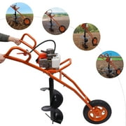 11" 63CC Post Hole Digger Gas Powered 2 Stroke 3HP Earth Auger Drill Wheelbarrow New