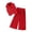 Red, variant on KAUOD Girls Summer Suit Outfits 2 Piece Sleeveless Double Breasted Jacket and Pleated Pants Set Loose Trendy Clothe
