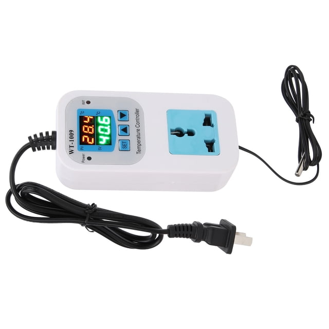 Filfeel Temperature Controller, Automatic Smart Dual Digital Display For Incubation Equipment Chassis Temperature Control Protection Air Conditioning System