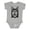 AC-Heather Grey, variant on Siberian Husky Sketch Portrait Boys or Girls Baby Bodysuit