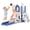 Blue Gray, variant on DKMOCO 6-in-1 Toddler Slide, Climber Slide PlaySet with Basketball Hoop, Telescope & Anti-Slip Pads, Indoor Outdoor Playground Age 1-3, White Gray
