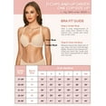 thumbnail image 6 of Women's Push Up Bra Racerback Front Closure Bras Plunge Underwire Tshirt Padded Lace, 6 of 7