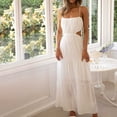 thumbnail image 1 of SMihono Été Boho Maxi Robe pour les Femmes Plus Size Mode Femmes Casual Printemps et Été Sans Manches Col Rond Cheville Robe Plage Swing Sundress, 1 of 5