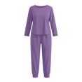 thumbnail image 5 of POROPL Womens Plus Size Pajama Sets,Long Sleeve Tops and Jogger Pants Sleepwear Loungewear Sizes XL-5X, 5 of 6