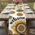 thumbnail image 4 of Welcome Table Runner 90 Inches, Summer Sunflowers Bohemia Floral Country Bed Runner Dresser Scarves Tabletop for Indoor Outdoor Parties/Ceremony/Banquet, 13" x 90", 4 of 9
