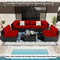 thumbnail image 6 of 14 Piece Outdoor Replacement Cushions for Patio Furniture, Water-Repellent Outdoor Sectional Cushions for 6 Seat Sectional Patio Conversation Sets, Patio Sofa Cushions for Outdoor Couch, 6 of 9
