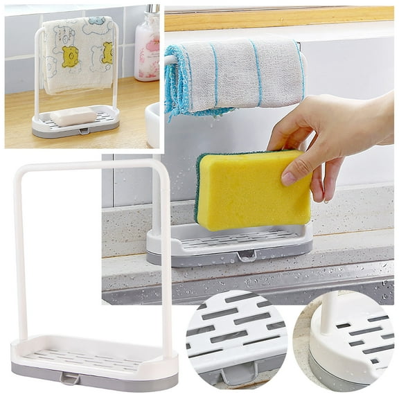 Locker Shelf Sink Telescopic Rack Adjustable Length Telescopic Sink Storage Rack Holder Kitchen Caddy Sponge Towel Dish Basket Brush Drain Organizers, Kitchen Essentials Clearance Sale