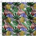 thumbnail image 4 of Soimoi Green Rayon Fabric Tropical Leaves Print Sewing Fabric Yard 56 Inch Wide, 4 of 5