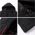 thumbnail image 4 of XMMSWDLA Deals Clearance Tops for Men Winter Stitching Casual Thick Fit Side Seam Pockets Warm Zipper Cotton Jacket, 4 of 7