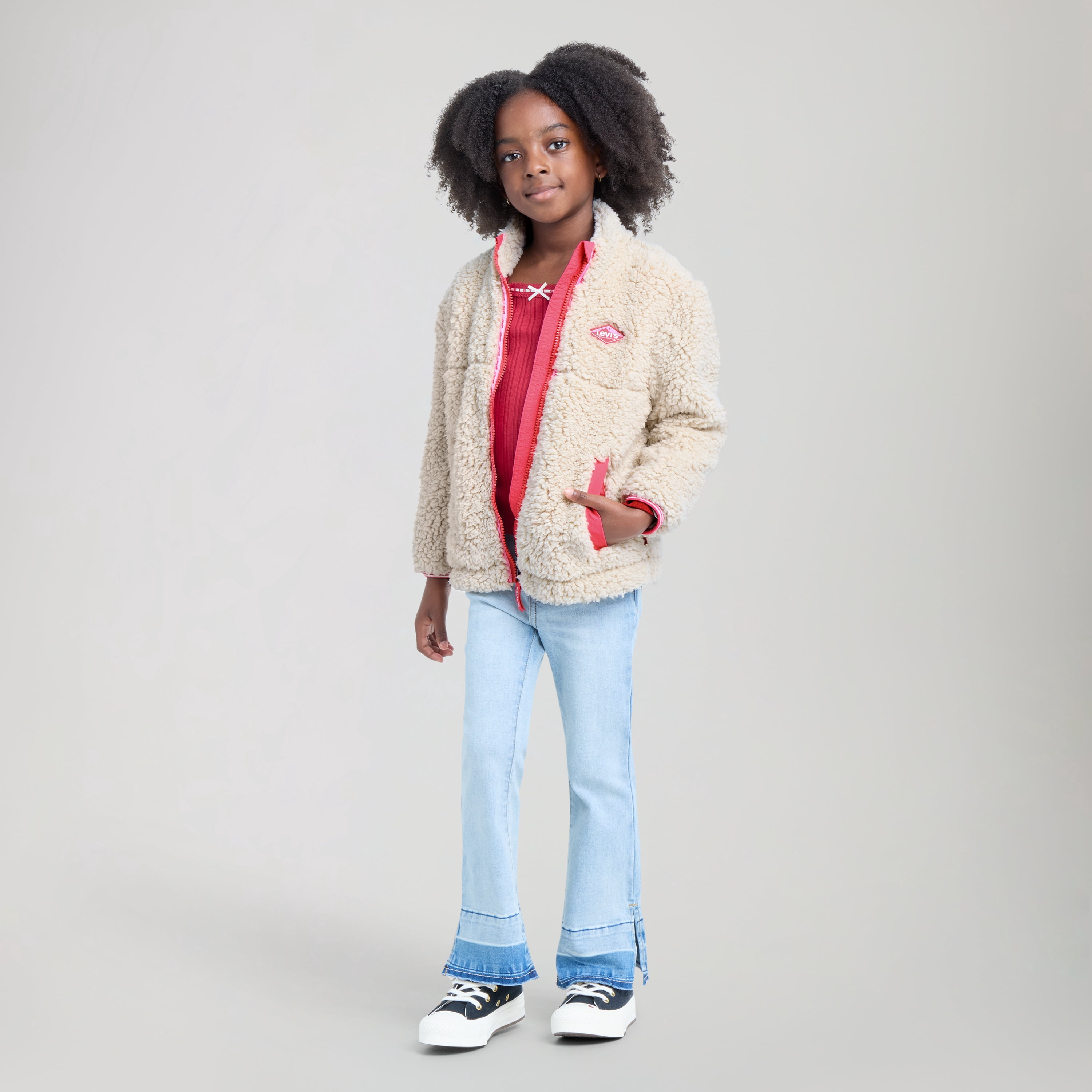 Levi's Girls Box Fit Sherpa Jacket, Sizes 4-16