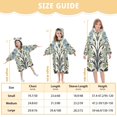 thumbnail image 4 of FORMRS Wearable Blanket Hoodie with Sleeves for Kids Cozy Flannel Sweatshirt, Blue Floral Pattern, 4 of 7