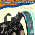 thumbnail image 5 of Sun and Mushroom Gothic Pattern 17" School Backpacks for Teens,Waterproof Oxford Fabric,S-Shape Padded Straps for School,Travel,Hiking,Camping, 5 of 6