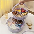 thumbnail image 4 of KDFWDM Divided Serving Tray with Lid and Handle Snackle Box Charcuterie Container Portable Snack Platters for Candy, Fruits, Nuts, Snacks, for Parties, Entertaining, Picnic, 4 of 9