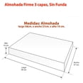 thumbnail image 5 of Almohada Firme 3 Capas La Fabrica de Espuma Almohada 3 capas con MEMORY FOAM sin Funda, 5 of 5