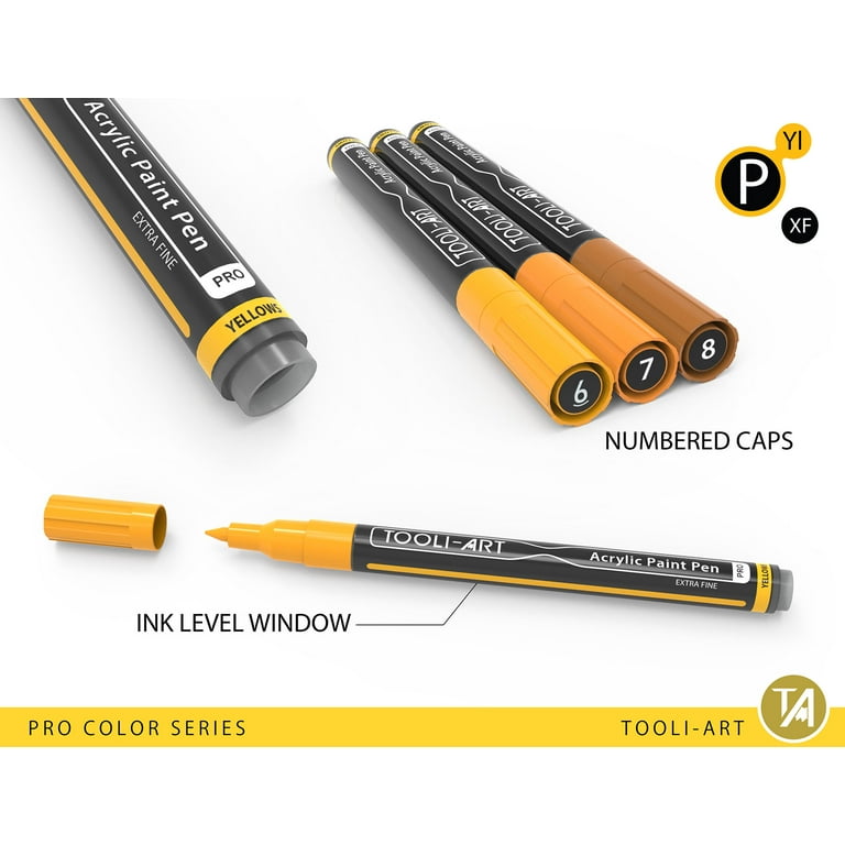 24 Glitter Acrylic Paint Pens Marker Set (0.7mm EXTRA FINE + 3.0mm