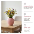 thumbnail image 3 of Unique Bargains Modern Ceramic Home Decor Small Ribbed Bud Vase Pink 4.3" x 4.3" x 4", 3 of 6