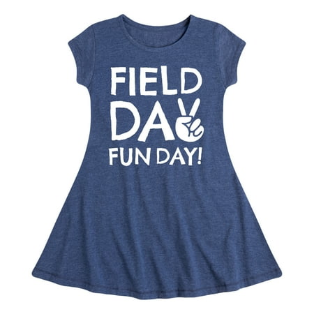 

Instant Message - Field Day Fun Day Peace Sign - Toddler And Youth Girls Fit And Flare Dress