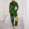 thumbnail image 5 of Disketp Pajamas Set Long Sleeve Sleepwear Womens Button Down Nightwear Pj Sets-Fresh Avocados, 5 of 9