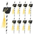 thumbnail image 4 of MLINS 12pcs Graduation Season Graduation Cap Straw Graduation Party Straw Dessert Table Decoration, 4 of 8
