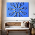 thumbnail image 3 of Elephant Stock Tennis Racket Circle Wall Art - Horizontal Canvas Wall Art - Living Room Wall Decor - Sports Canvas - Blue And Yellow Decor - 51" x 34", 3 of 8
