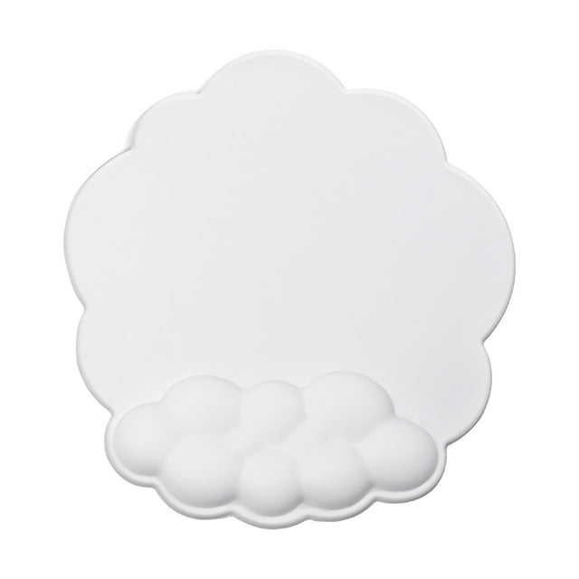 GHSOHS Alfombrilla de Mouse Ergonómica con Soporte para Muñeca, Almohadilla de Muñeca con Forma de Nube Linda, Reposamuñecas de Algodón con Memoria para Teclado, Alfombrilla de Muñeca