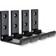 thumbnail image 1 of Ganchos de pared plegables, 4 piezas de soporte para casco montado en la pared, ganchos invisibles, gancho de pared de aluminio, con tornillos, gancho para toalla y chaqueta (negro), 1 of 5