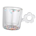 thumbnail image 3 of Taza de café/té de doble cristal con asa, transparente. Claro, 3 of 9