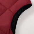 thumbnail image 5 of dzxyzu Men's Puffer Vest Hooded Vest Outdoor Winter Vest Casual Water-Resistant Jacket Thicken Vest Outdoor Vest Top Riding Skiing Fishing Puffer Sleeveless Vest Wine, 5 of 8