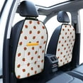 thumbnail image 3 of Gaeub Hand Drawn Strawberry Print Anti-Kick Storage Mat for Car Seats 2 Pcs, Car Kick Mats with 3 Pocket Protector, Essential Car Seat Protector for Child Car Seat,Car Seat Protector, 3 of 8